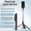67" Foldable Bluetooth Selfie Stick Tripod/Monopod with Dual LED Lights, Wireless Charging(Black) 2