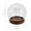 Cloche Dôme Verre Base Eva Support Décoratif Pour Fleurs 3