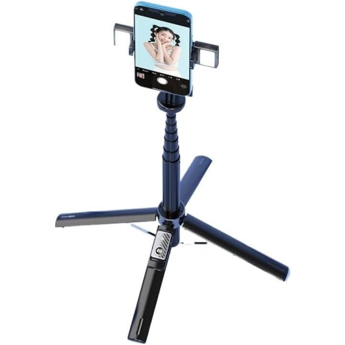 Selfie Stick Tripod,Extendable Stable Tripod Stand With Detachable Bluetooth Remote,for Selfies/Live(Black) 1