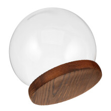 Cloche DÎme Verre Base Eva Support Décoratif Pour Fleurs