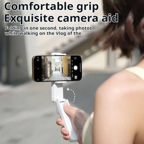 Mini Bluetooth Selfie Stick – 360 Rotating Pocket-Size Monopod with Unique Finger Grip – Compact (White) 1