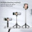 Portable Selfie Stick with Bluetooth Remote Control, 360-Degree Rotation, Telescopic Tripod(Black) 3