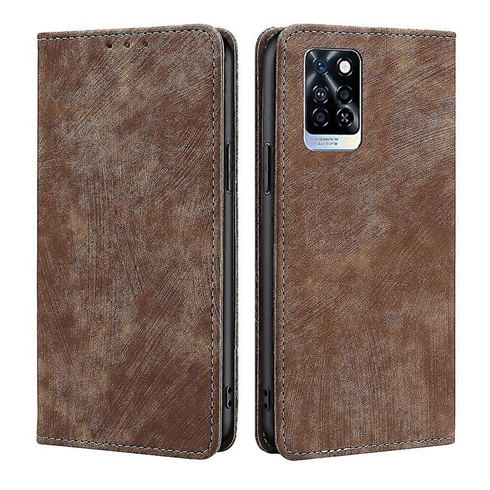 For Infinix Note 10 Pro Rfid Antitheft Brush Magnetic Leather Phone Crafted With Attention To Detail 6000002056351