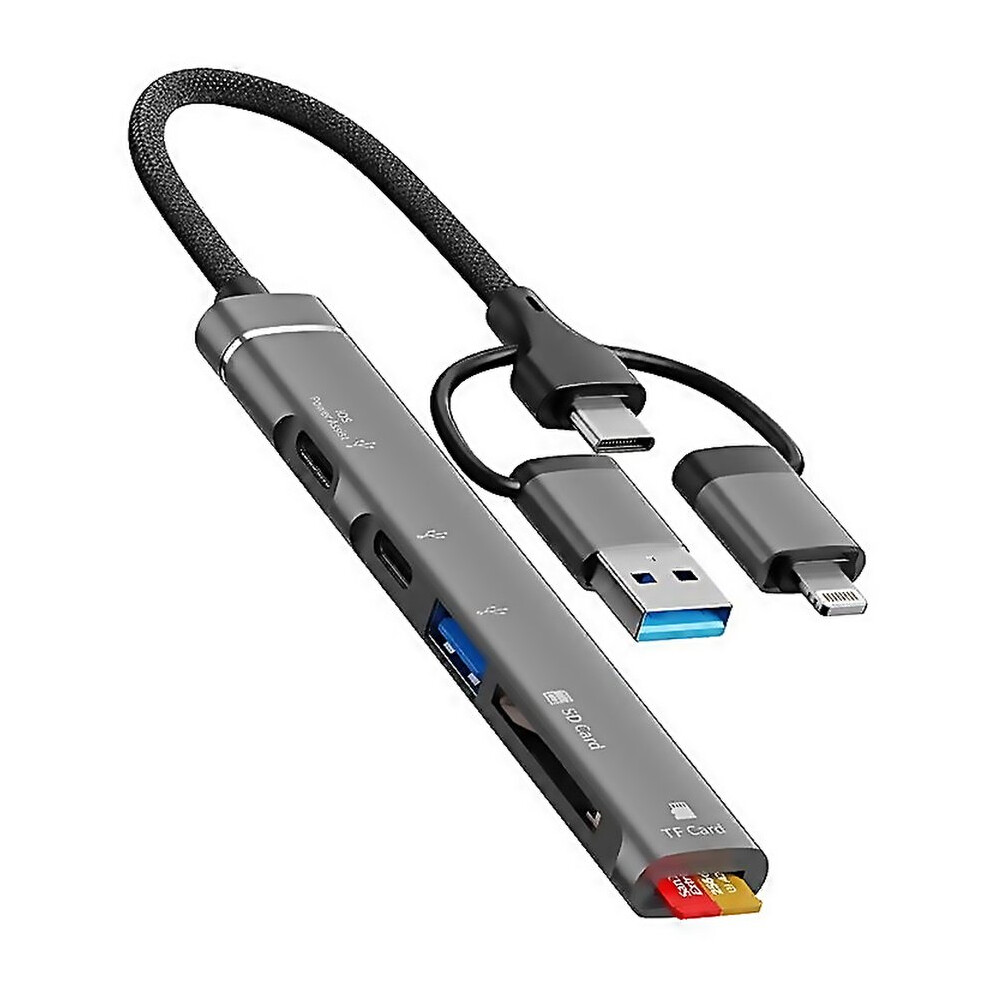 For Usb Typec 8 Pin To Tf Sd Card Reader Usb Typec Hub Adapter 5 In 1 Docking Station 5In1 Card Read 6000002064110