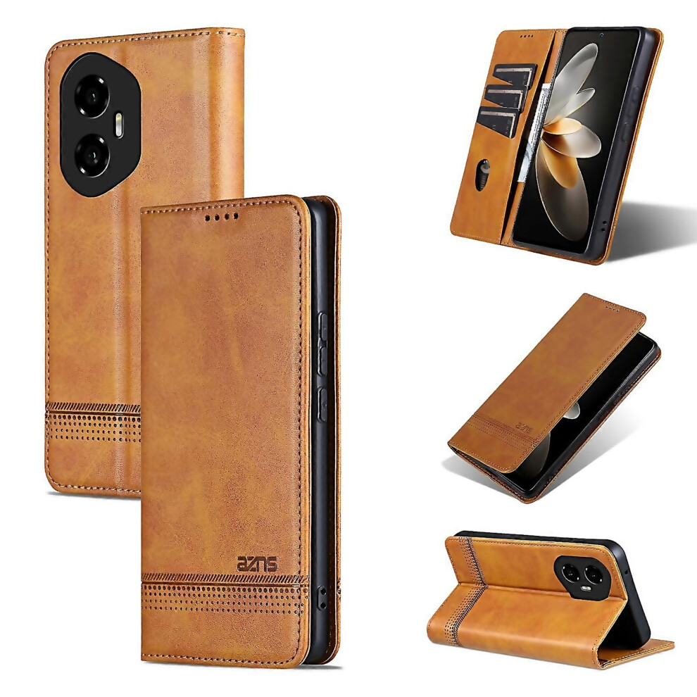 For Honor 300 Azns Magnetic Calf Texture Flip Leather Phone Crafted With Attention To Detail 6000002065193
