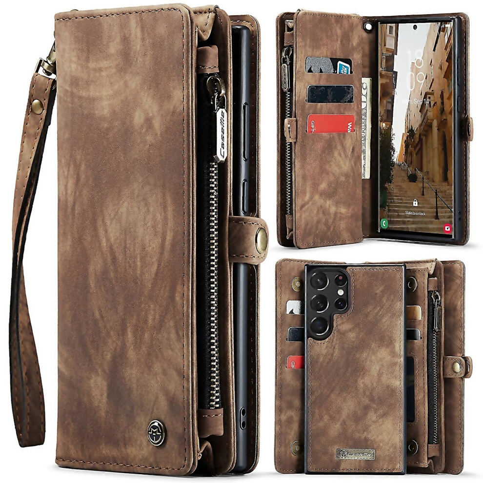 For Samsung Galaxy S23 Ultra 5G Caseme 008 Detachable Multifunctional Leather Phone Crafted With Att 6000002064714