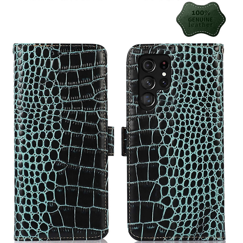 For Samsung Galaxy S23 Ultra 5G Crocodile Top Layer Cowhide Leather Phone Crafted With Attention To 6000002044594