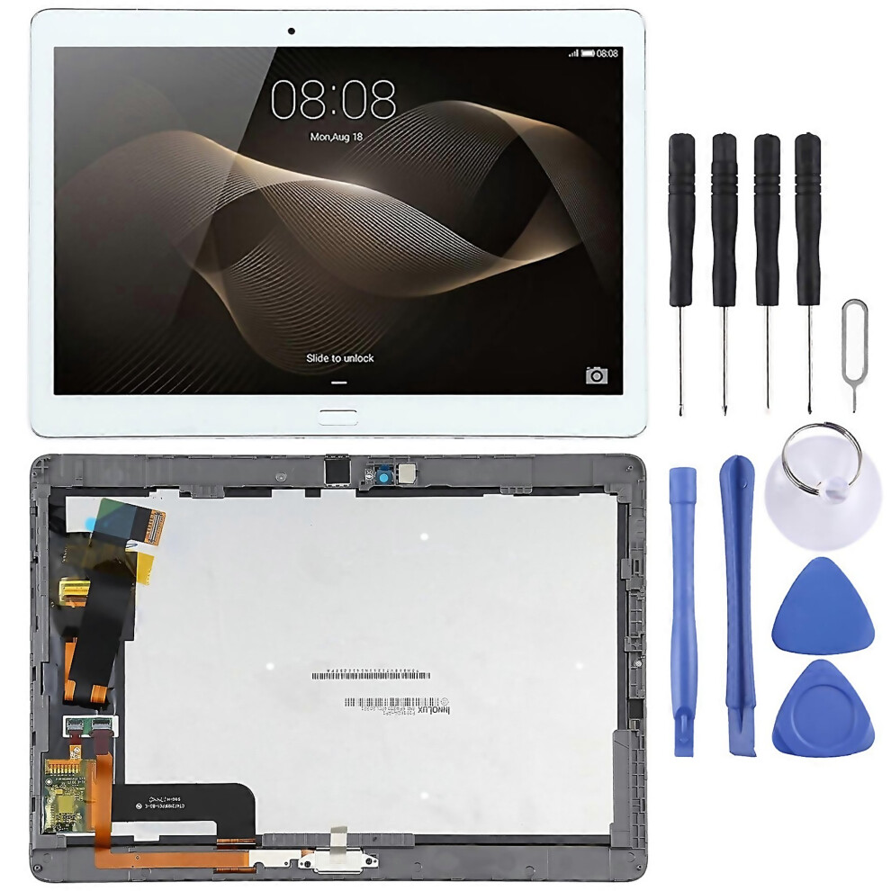 For Compatible Lcd Screen For Huawei Mediapad M2 100 M2a01wm2a01l Digitizer Full Assembly With Frame White 6000002046680