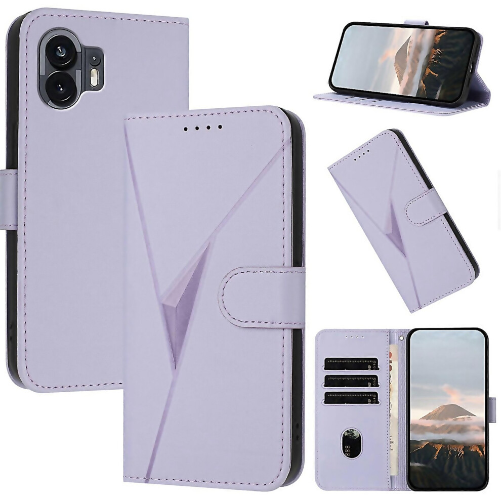 For Triangle Pattern Buckle Clasp Leather Phone Crafted With Attention To Detail 6000002026637