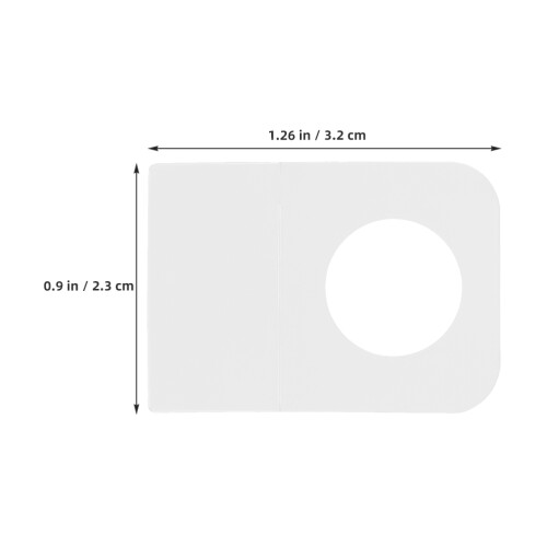 200pcs Clear Self-Adhesive Hang Tags with 12mm Hole 2