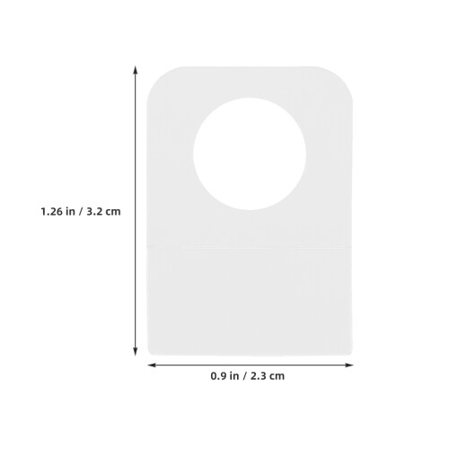 200pcs Clear Self-Adhesive Hang Tags with 12mm Hole 1