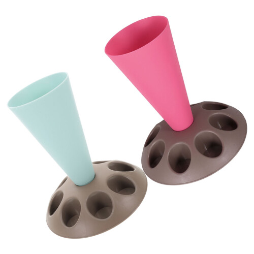 2Pcs Piping Bag Holder Stand Plastic Baking Tool Organizer Multi-Color