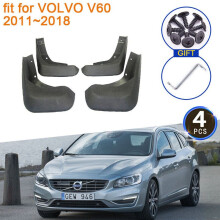 För VOLVO V60 2011 2012 2013 2014 2015 2016 2017 2018 Stänkskydd Fram Bak