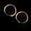 Gold Hinged Sleeper Earrings Hoops 12mm x 5mm Elegant and Durable 3