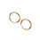Gold Hinged Sleeper Earrings Hoops 12mm x 5mm Elegant and Durable 2