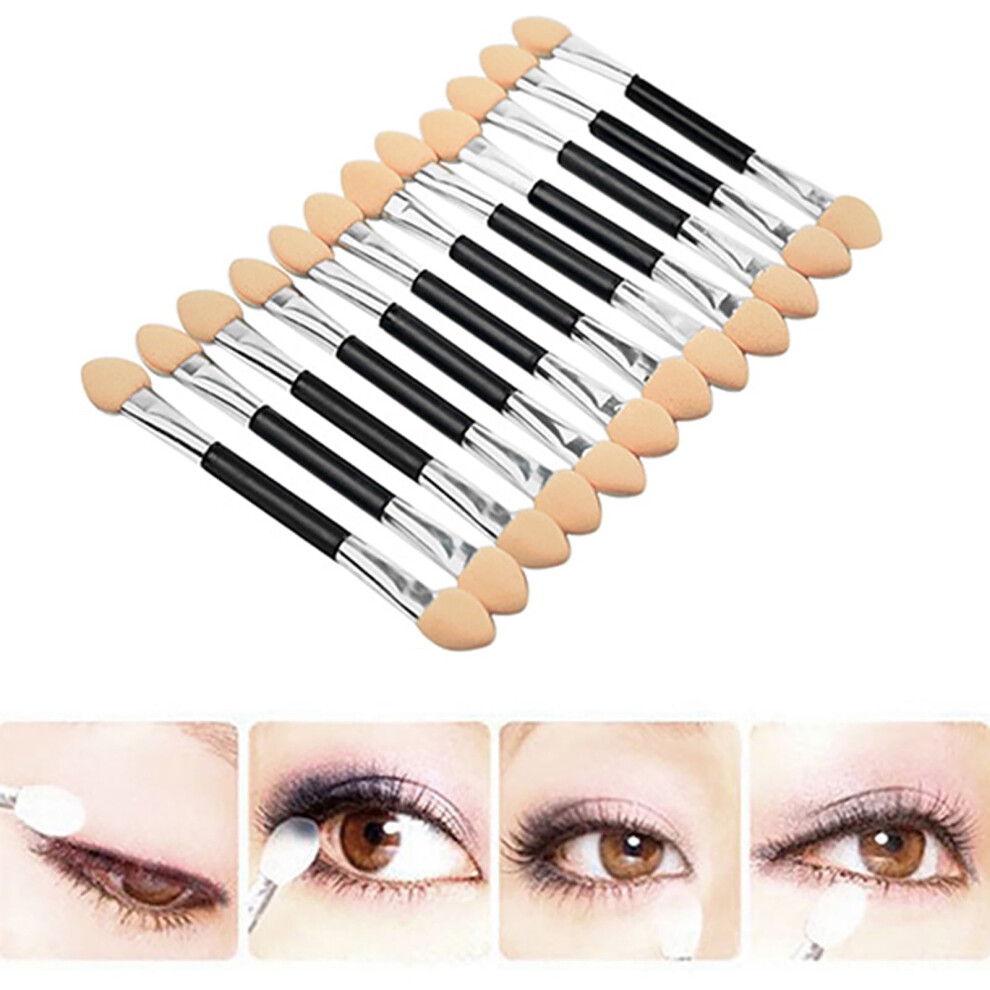 (12PCS) VINGEM Tech Eyeshadow Applicators, Eyeshadow Brush Sponge Applicator 24pcs Resuable Eyeshadow Brush Eyeshadow Sponge Brush Eye Makeup Applicat