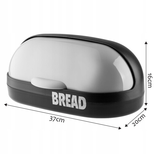 KADAX Brotbehälter Brot Schwarz und Grau 1