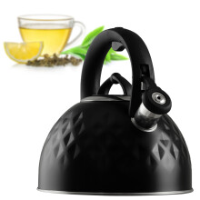 KADAX Stahlkessel 2,5 l, Induktion, Gaspfeife mit Griff, traditionell