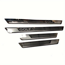 4 st. tröskelskydd i kolfiber för Volkswagen Golf MK6/MK7, silver