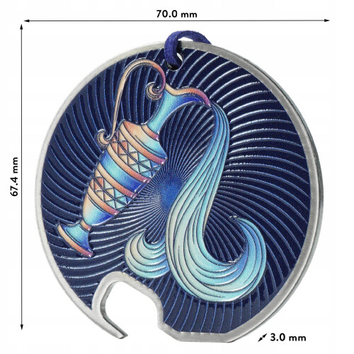 KADAX Flaschenöffner aus Stahl, Sternzeichen Wassermann 1