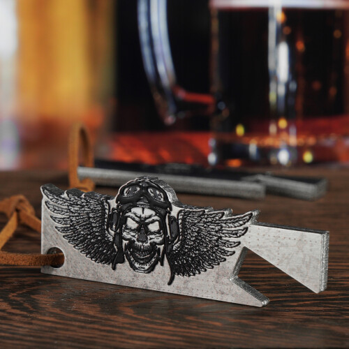 KADAX Bierflaschenöffner, Totenkopf, Metall 2
