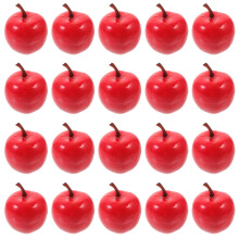 40Pcs Red Foam Artificial Apples Realistic Decoration Prop
