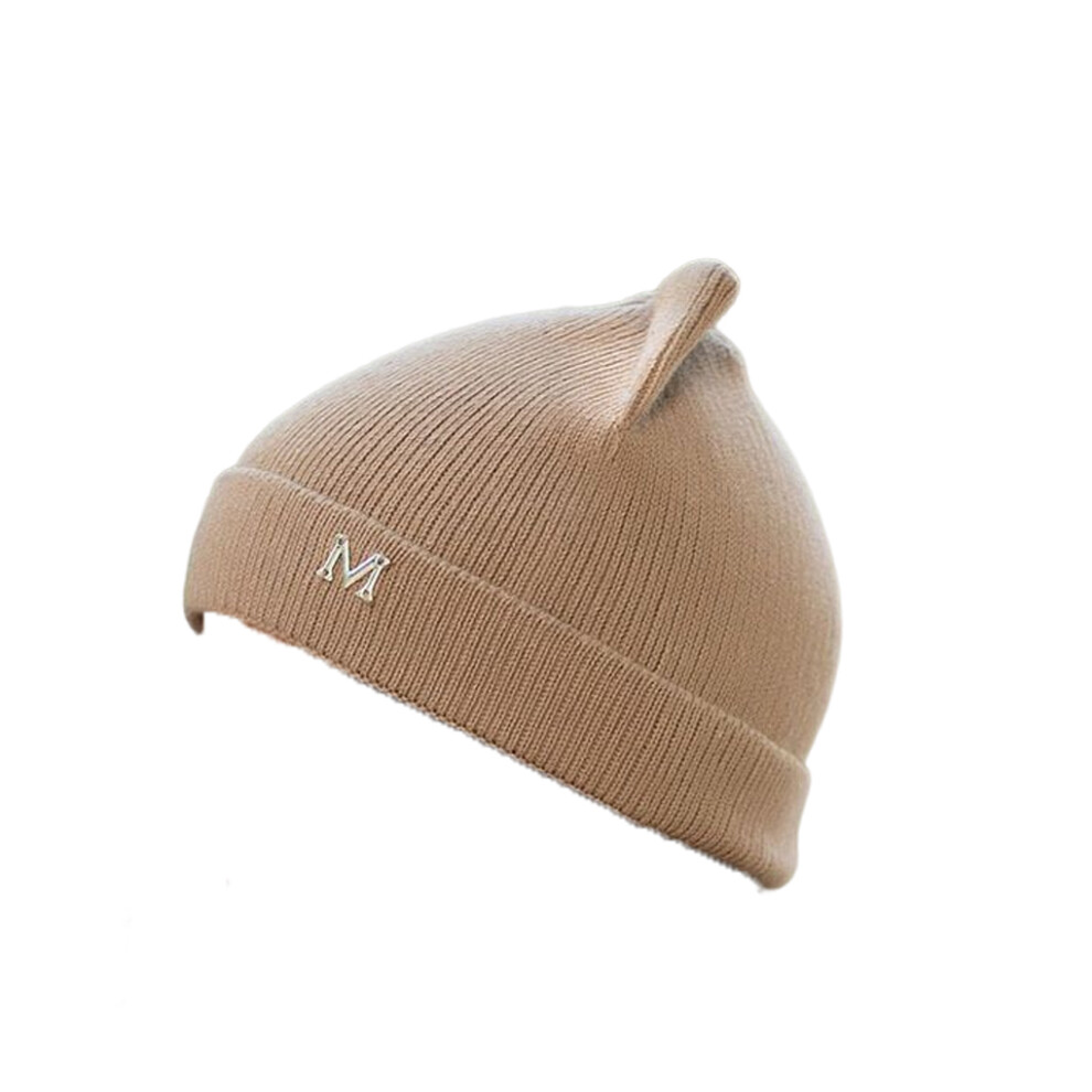 (Light Tan) Beanie Cap Warm Hat Winter Ear Protection Cute Knitted Outdoor Casual-image-OPC-PKJRRQR-NEW