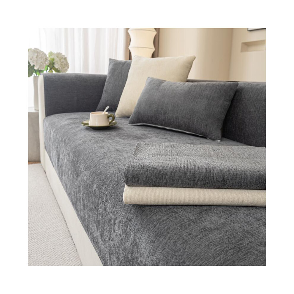 (Blue, Single seat sofa cover 35.4 * 35.4in (90 * 90cm)) Solid Color Sofa Cover, 1 Count Non-slip Sofa Mat, Sofa Furniture Protector, Sofa Protector f-image-OPC-PKJRX7Q-NEW