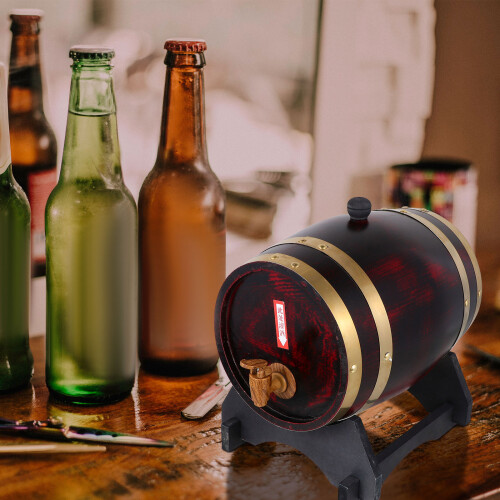 1pc Red Wine Barrel Set 10L Beer Storage Bucket 2