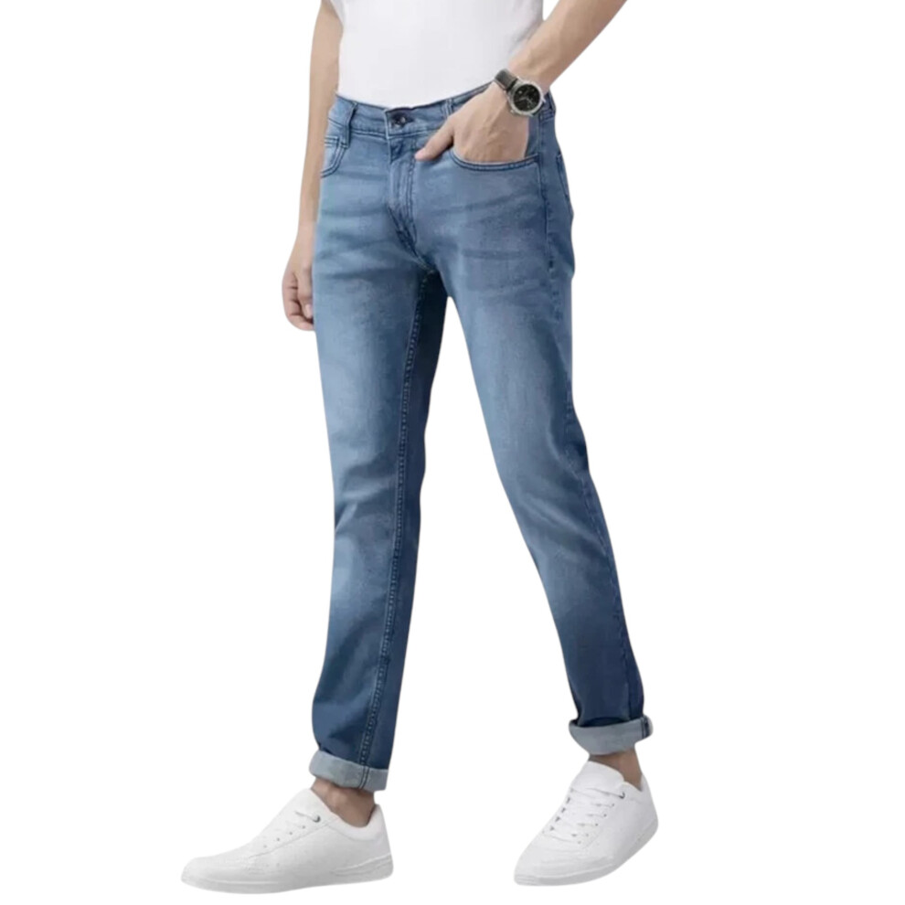 Diesel (Light Blue, W32 L31) Pepe Jeans Mens Denim Jeans Slim Fit Casual Trousers Cotton Stretch Pant Bottom