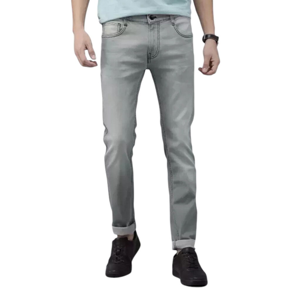 Diesel (Grey, W34 L33) Pepe Jeans Mens Denim Jeans Slim Fit Casual Trousers Cotton Stretch Pant Bottom