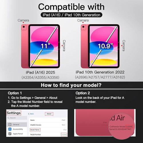 JETech Keyboard Case for iPad (A16) 11th/10th Generation 1