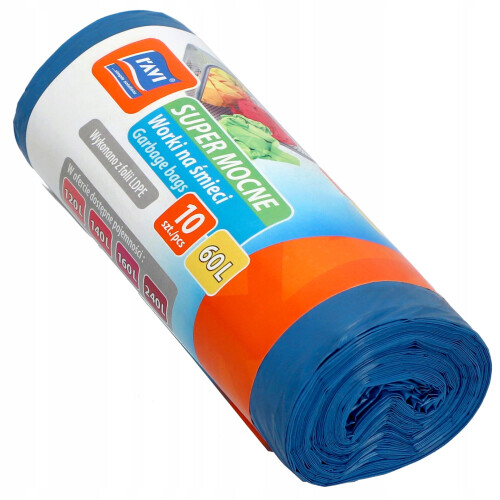 RAVI Müllsäcke Super Strong Blau 60 L 10 Stk 1