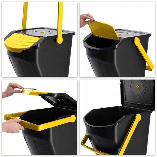 KADAX Abfallbehälter-Trennbehälter-Set 3x25L 2
