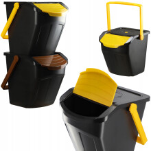 KADAX Abfallbehälter-Trennbehälter-Set 2x25L