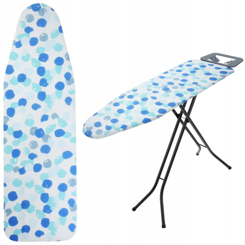 KADAX Bügelbrettbezug, dehnbare Bügelunterlage, 126 x 45 cm, Punkte