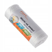 RAVI Strong Garbage Bags 20L Separation 30pcs für HDPE-Abfälle, weiß