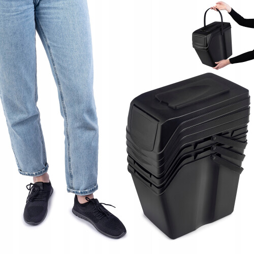KADAX 3x Set mit 25L Mülltrennungsbehältern mit Aufklebern 1