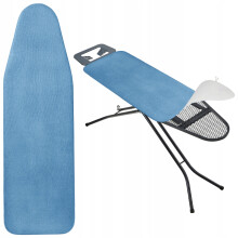 KADAX Brettbezug 127 x 46 cm zum Bügeln, dehnbare Rückseite, Blau