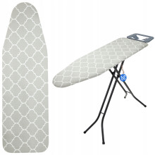 KADAX Brettbezug 132 x 48 cm zum Bügeln, dehnbare Rückseite, grau