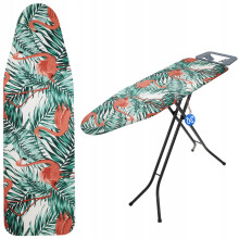 KADAX Brettbezug 148 x 52 cm zum Bügeln, dehnbare Rückseite, Flamingos