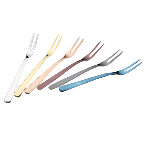 6pcs Stainless Steel Fruit Forks Cake Dessert Forks