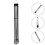 Worgeous  Transfering Tool Manual Hole Punch Rotary Drill Rake Silver 5
