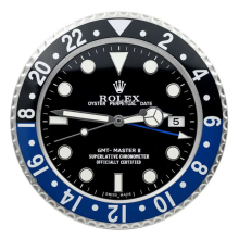 Stile Rolex GMT-Master II Batman, Nero & Blu | Orologio da Parete