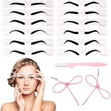 12 Pieces Eyebrow Stencils Reusable Eye Brow Template Makeup Cosmetics