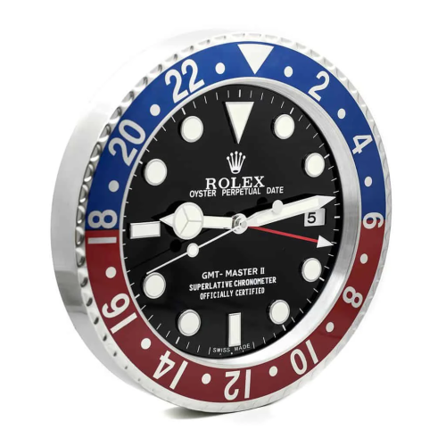 Rolex GMT-Master II Pepsi Style, Red & Blue | Wall Clock 1
