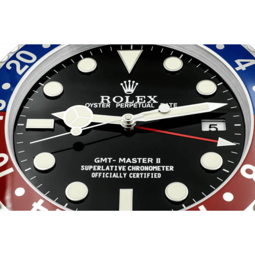 Rolex GMT-Master II Pepsi Style, Red & Blue | Wall Clock 2