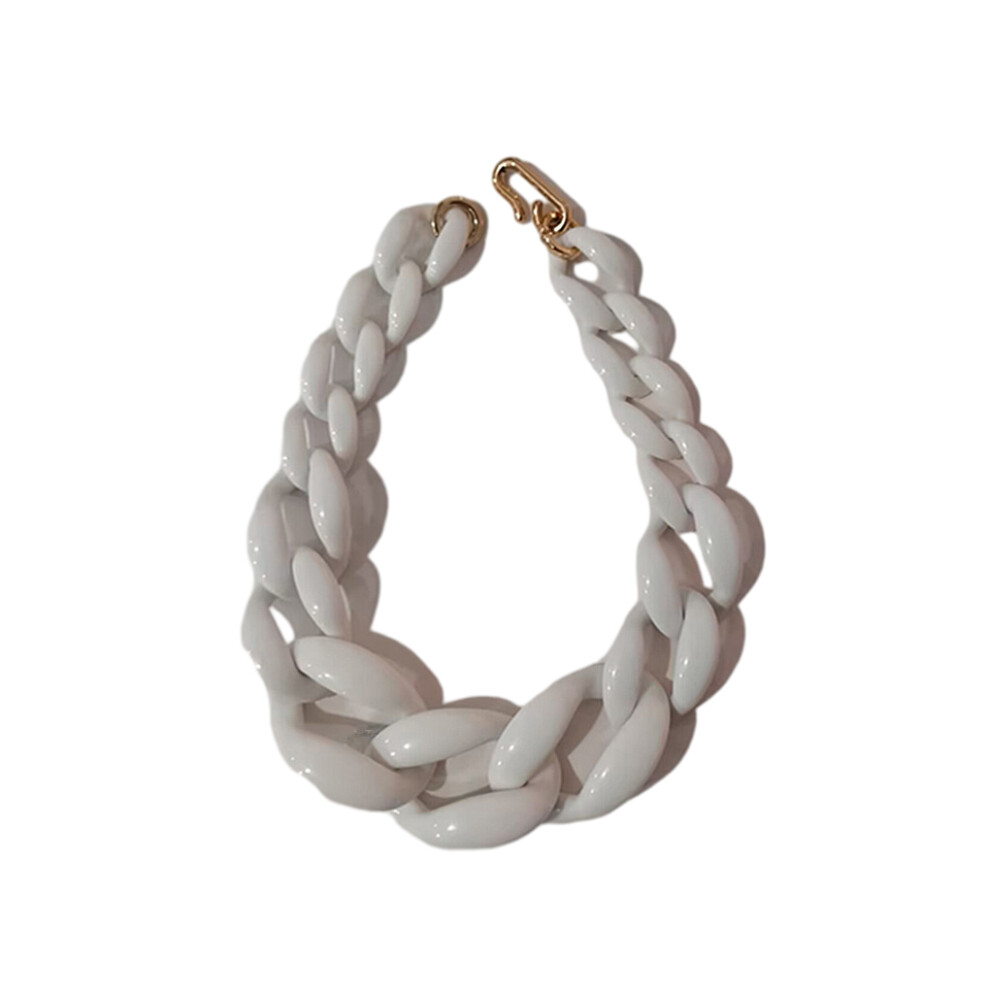 (White) Vintage Choker Necklace Chunky Chain Collar Pendants Fashionable-image-OPC-PKJSNDK-NEW