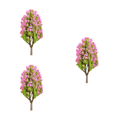 3 mini kunstbaum, kunststoff, lagerstroemia, gartendeko 1