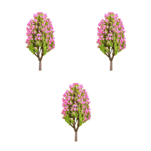 3 mini kunstbaum, kunststoff, lagerstroemia, gartendeko 2
